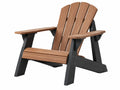 Adirondack Gartenstuhl 83 x 80 x 98 cm Holz Kunststoff Braun Schwarz für Terrasse mit breiten Armlehnen