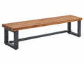 Sitzbank 180 x 35 x 45 cm Holz Braun Stahl Schwarz im Industriestil