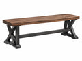 Sitzbank 180 x 40 x 45 cm Holz Braun Schwarz im Industrie-Stil