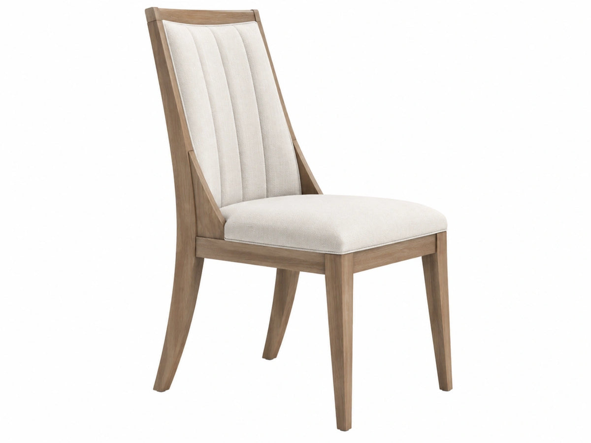 Esszimmerstuhl 50 x 60 x 102 cm Holz Stoff Beige gepolstert Modern