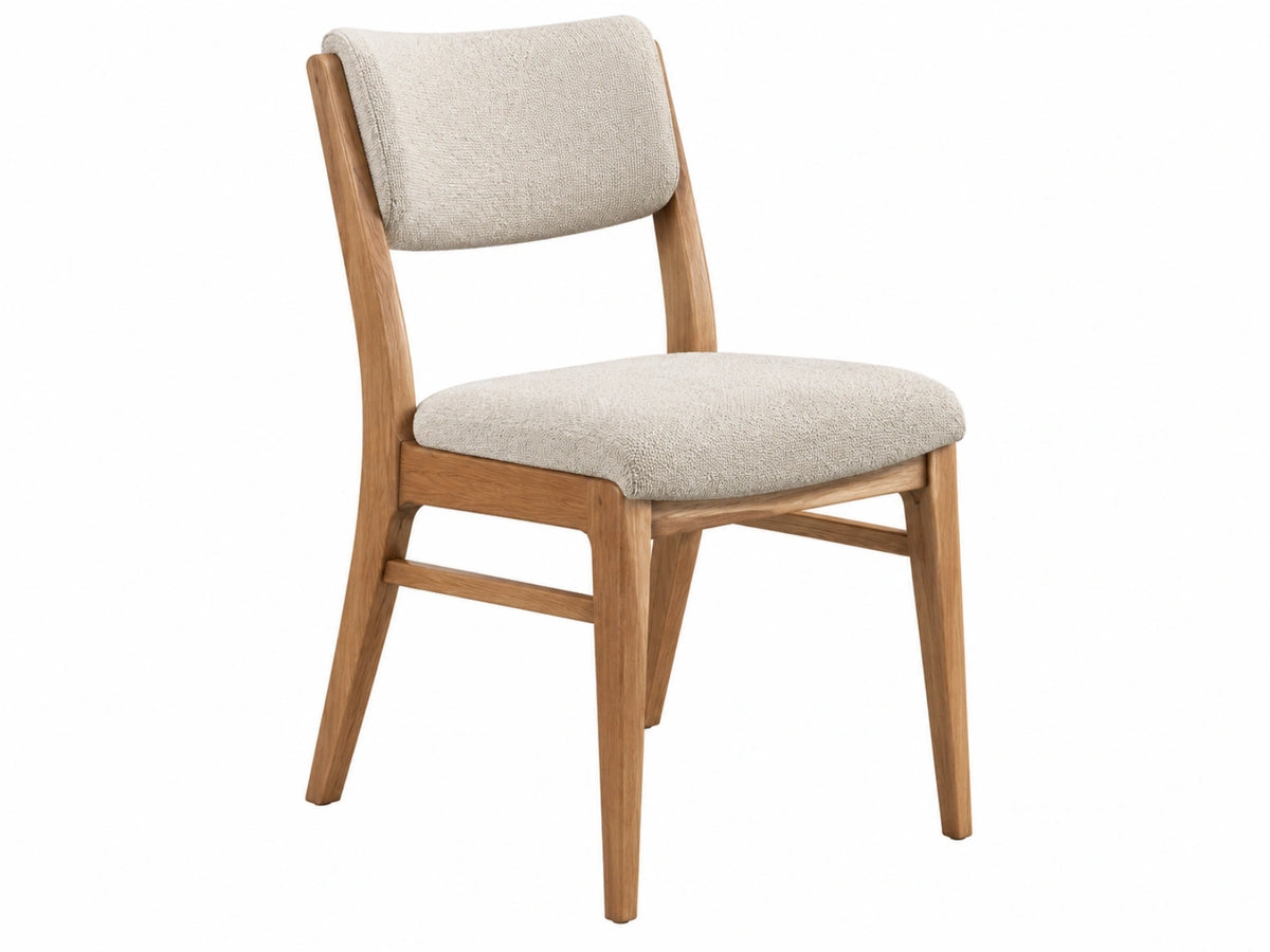 Esszimmerstuhl 55 x 49 x 82 cm Holz Beige gepolstert Skandinavisch