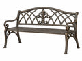 Gartenbank 127 x 60 x 93 cm Metall Schwarz Bronze für Außenbereich im Antikstil