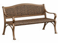 Gartenbank 120 x 60 x 90 cm aus Metall und Polyrattan in Bronze Braun - Sitzbank im klassischen Stil